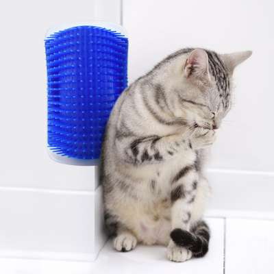 Stocked & Comfortable Self  Soft Pet Brush Wall Corner Cat Brush Groomer For Cat